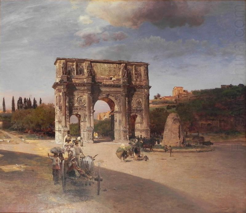 Oswald achenbach Constantine's Triumphal Arch in Rome china oil painting image